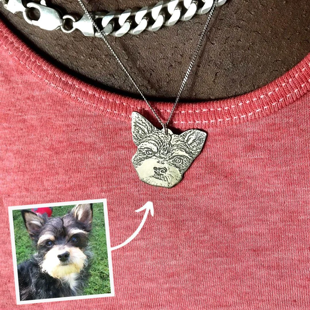 Personalized Custom Pet Photos Keychain Or Necklace