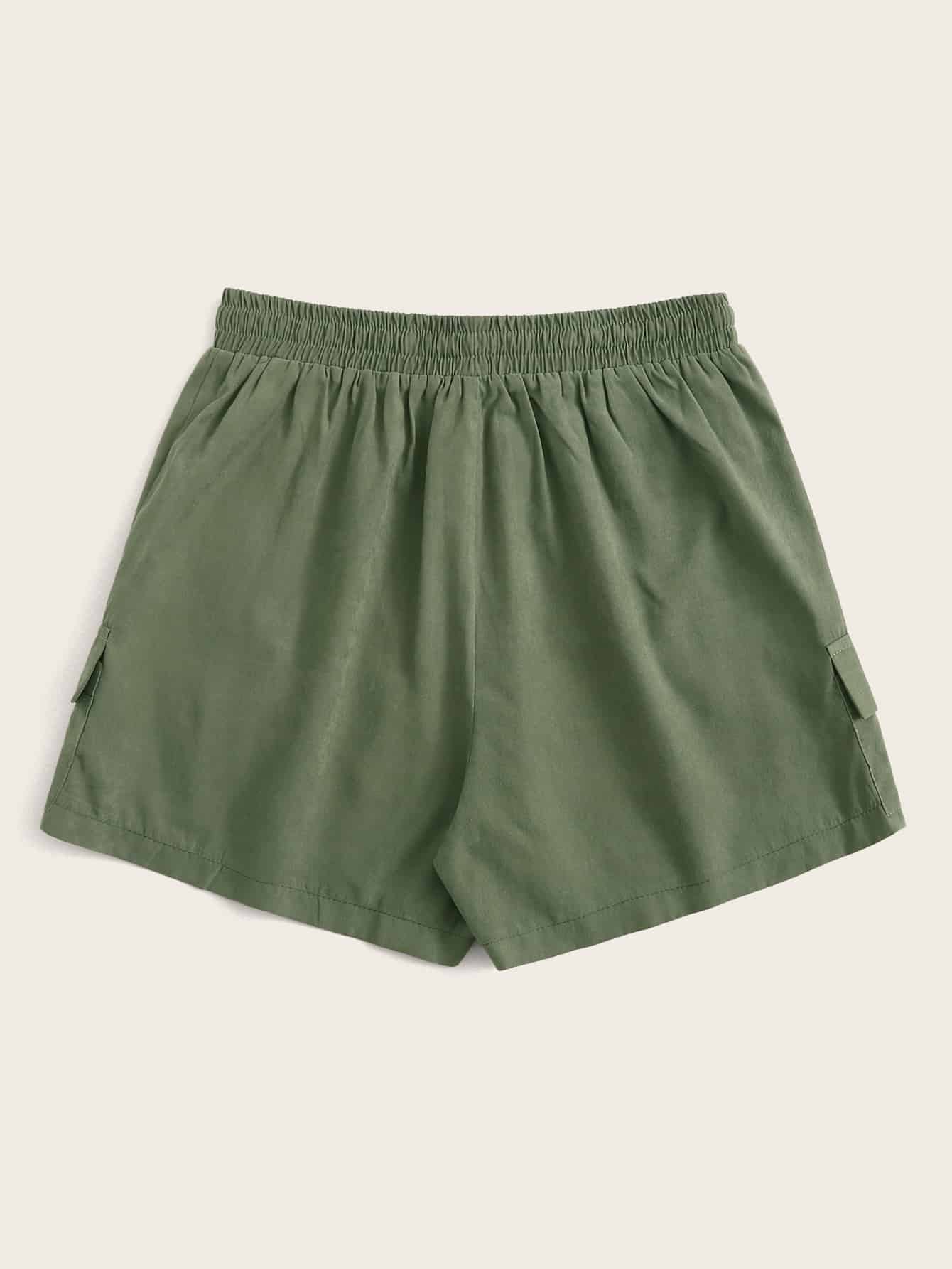 Knot Flap Pocket Cargo Shorts