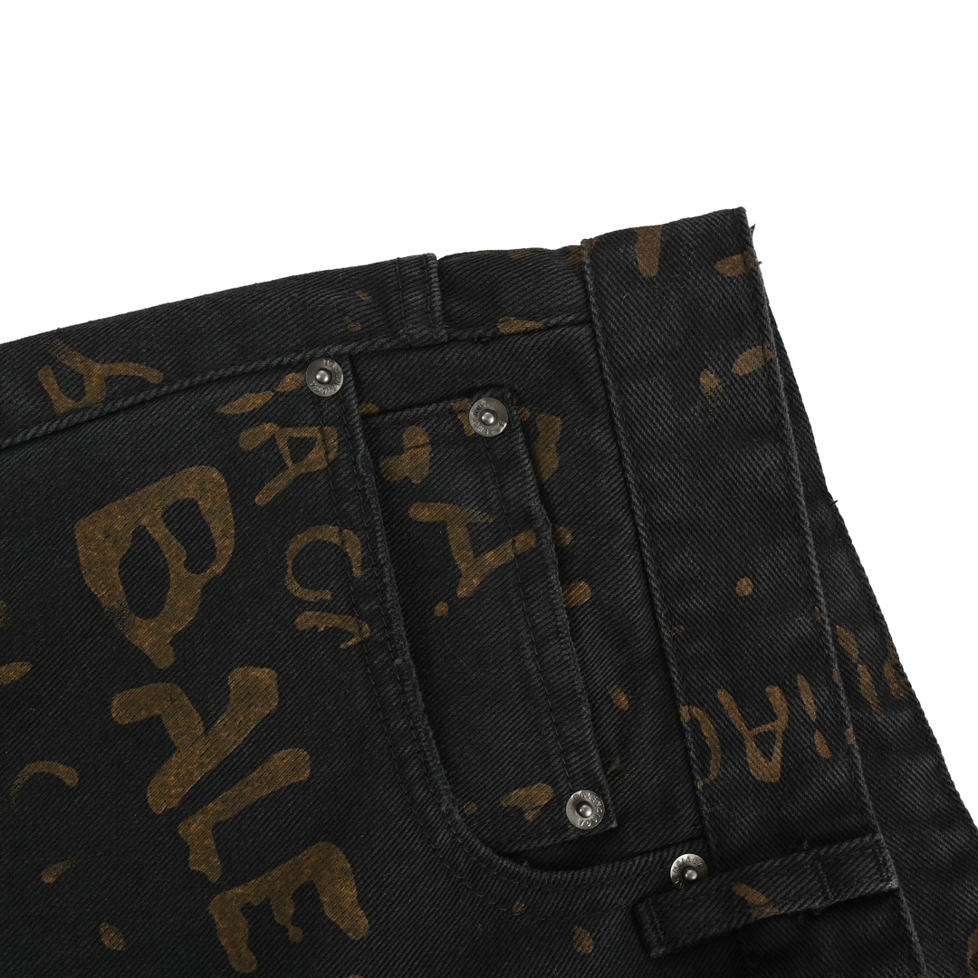 Balenciaga 24Fw color print all over jeans
