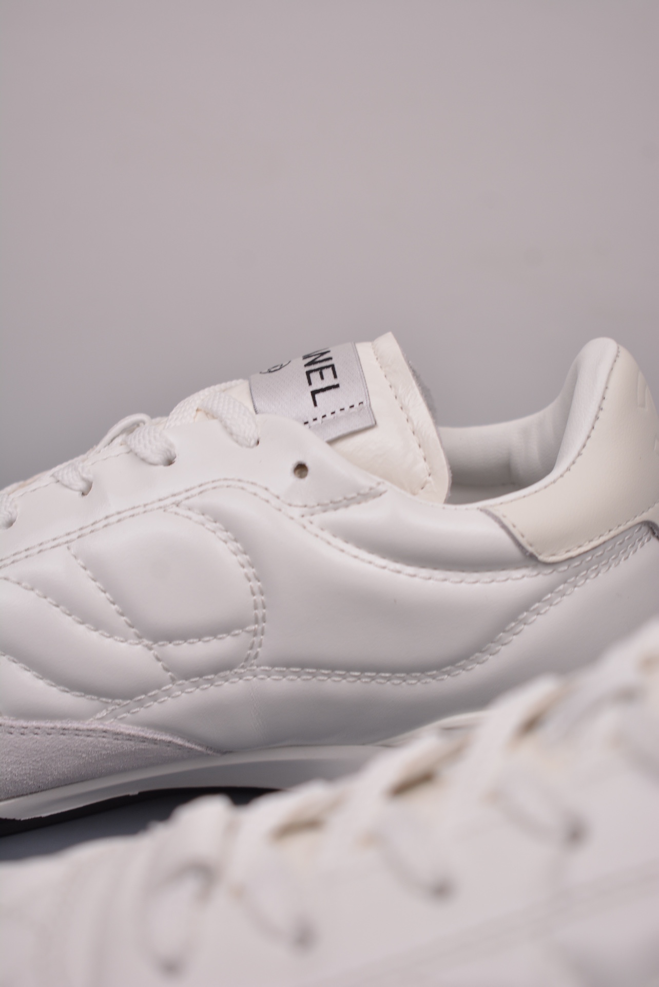 Chanel A23 CC Quilted Trainers Sneaker White