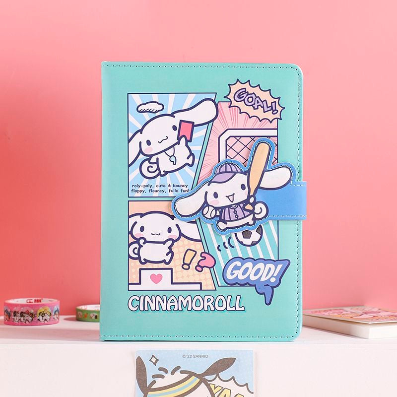 Sanrio Magnetic Clasp Notebook( B5, 6.9x9.8 Inches, 96 Lined Pages)|Diary Personal Journal for Women  Office School Supplies