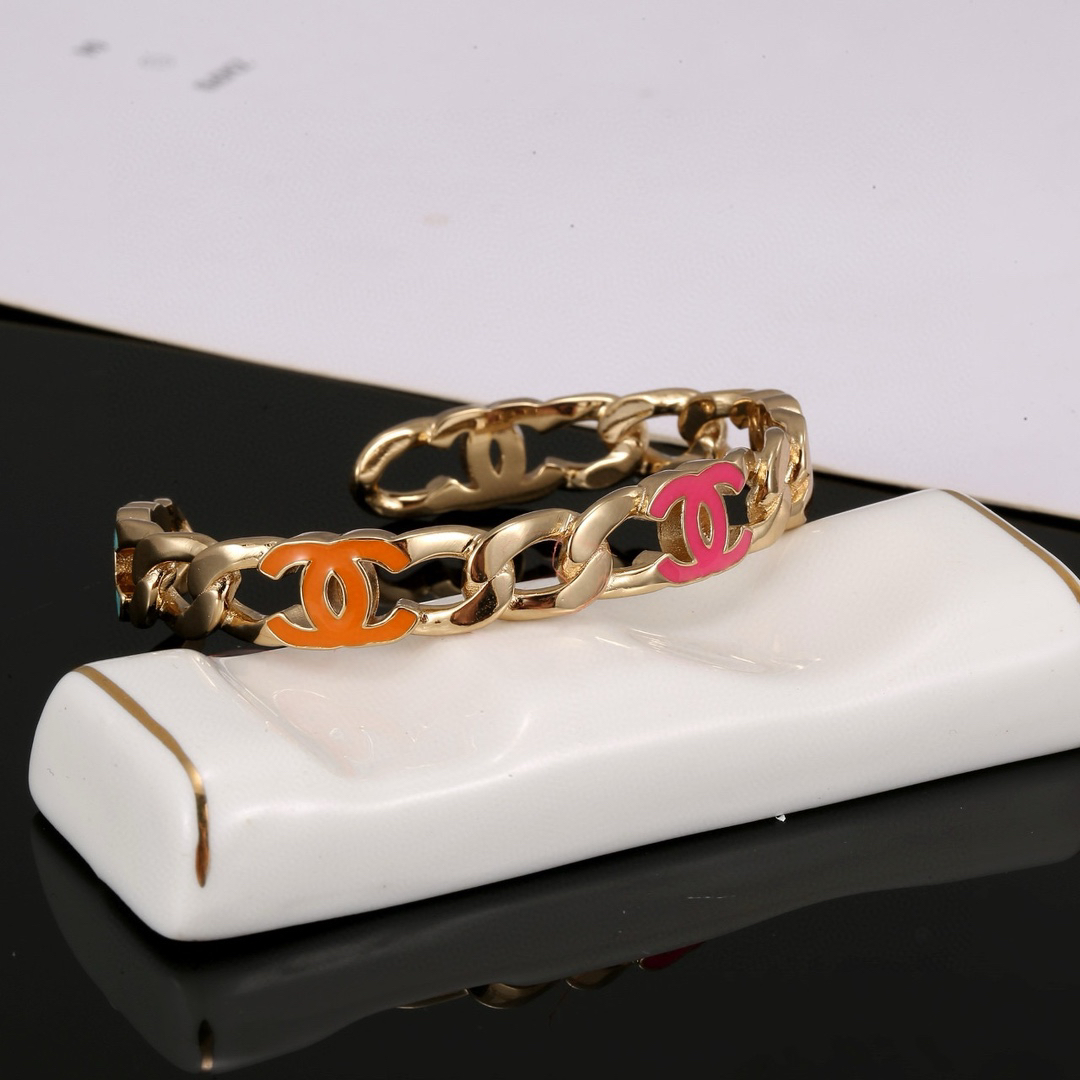 Chanel Oil Drop Colored Letters Bracelet