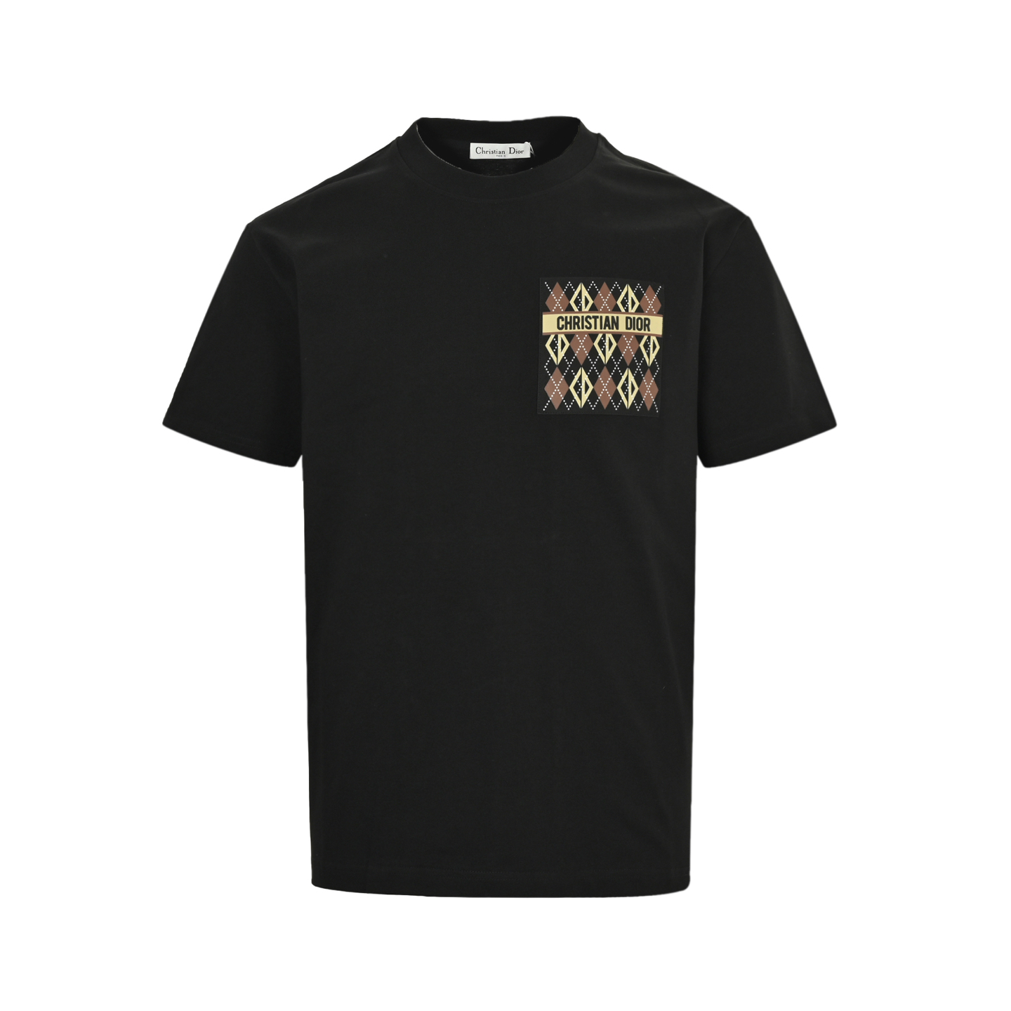 Dior 25ss diamond leather label pocket short sleeve