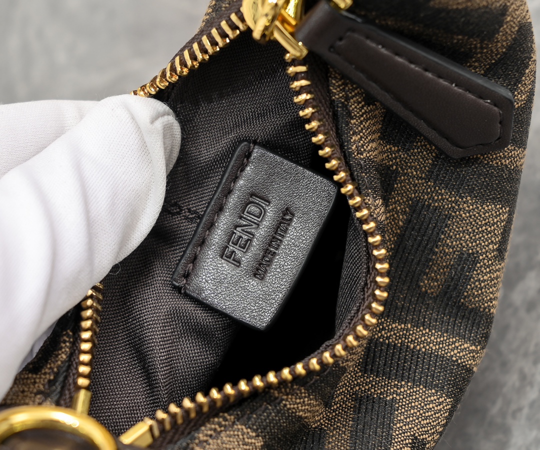 FENDI gray underarm mini bag 2186
