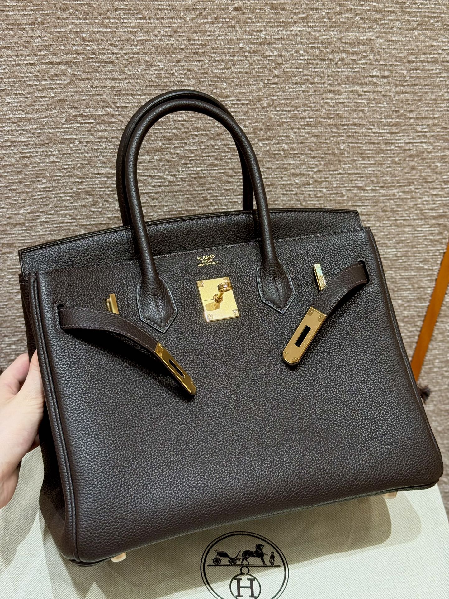 Hermès Birkin 46Ebene (Handmade to order)
