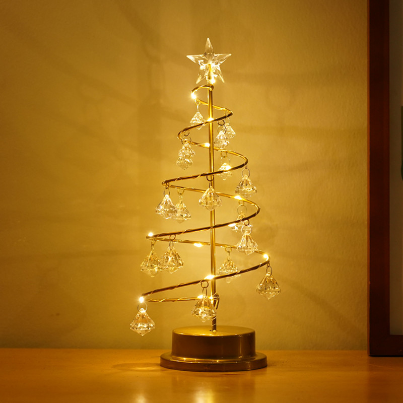 🎄Early Christmas Sale 49% OFF🔥LED Christmas Tree Crystal Table Lamp Decoration