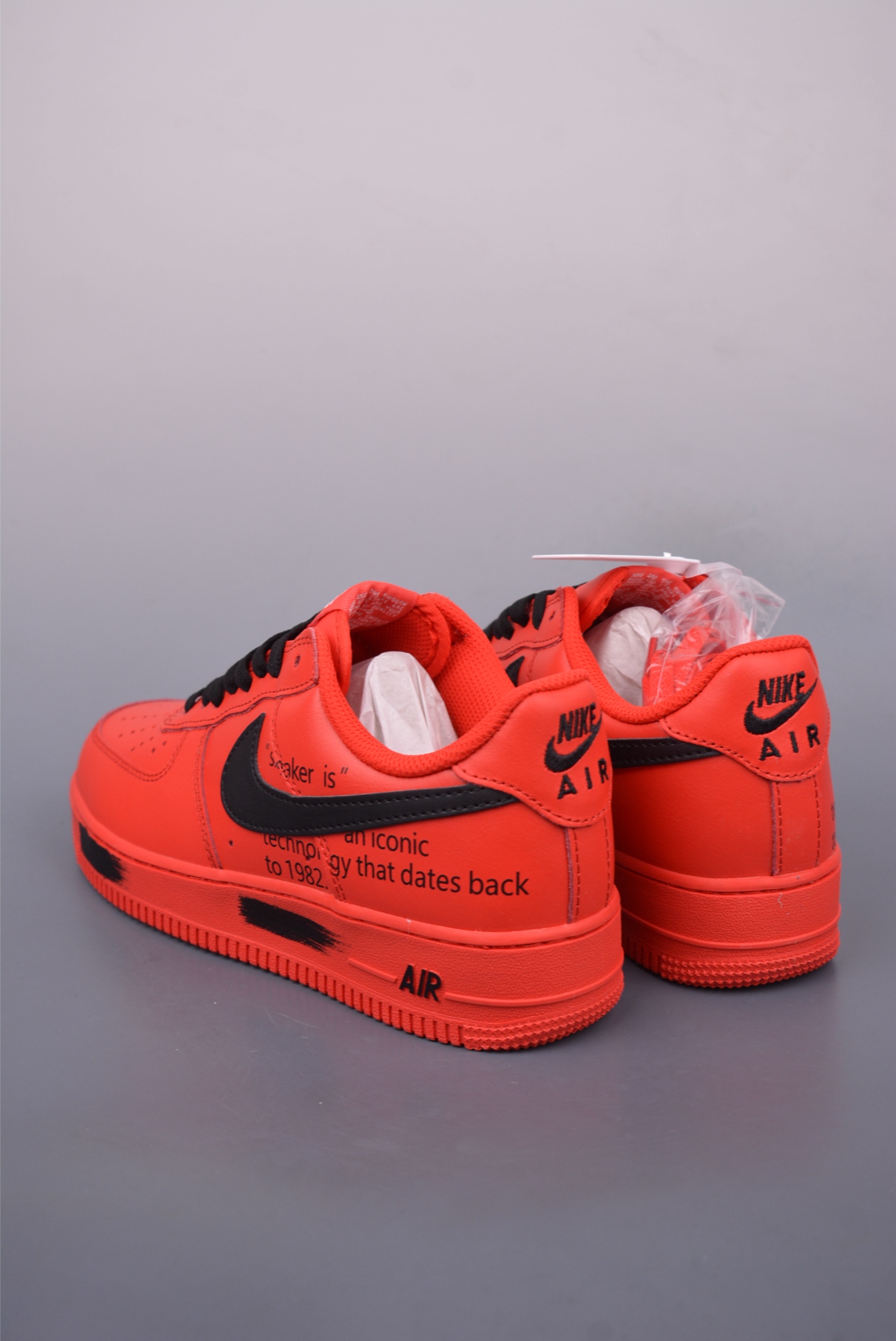OFF WHITE x Nike Air Force 1’07 Low Sneakers “Red and Black” FD7039-600
