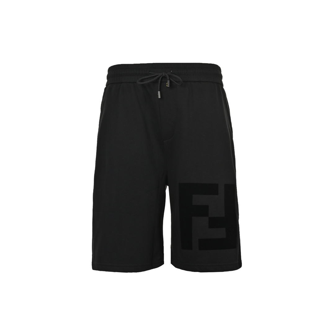 Fendi 24ss double F flocked logo shorts