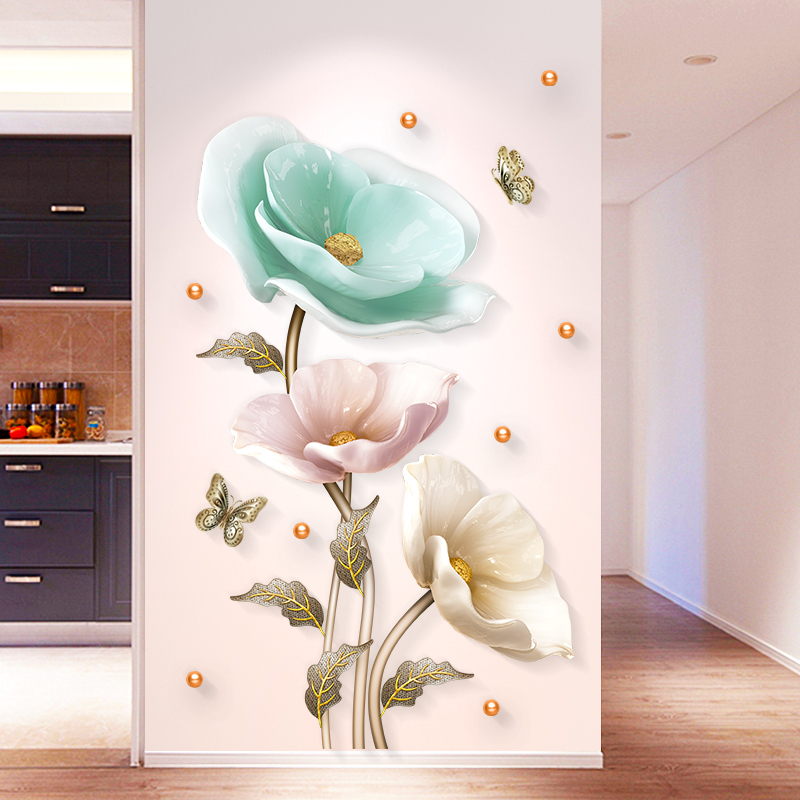 HOT SALE🔥Large Size Removable 3D Flower Wall Sticker - Peel & Stick DIY Wallpaper
