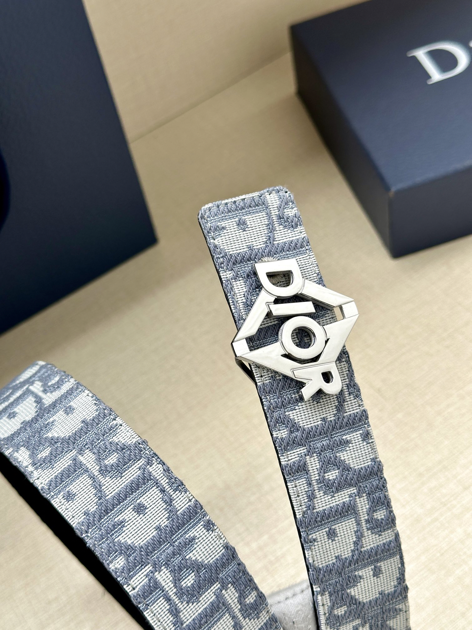 Dior square buckle leather belt 3.5CM wide