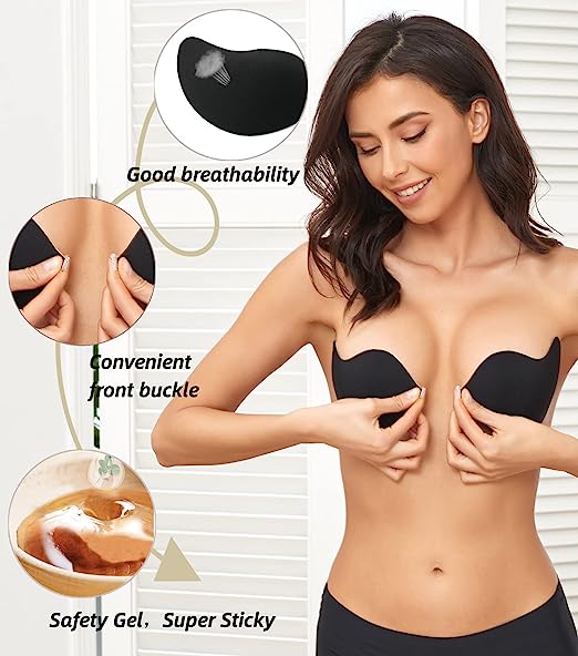 (🔥Last Day Promotion-SAVE 50% OFF)Strapless Reusable Sticky Invisible Push-Up Bra-BUY 2 GET 10% OFF & FREE SHIPPING
