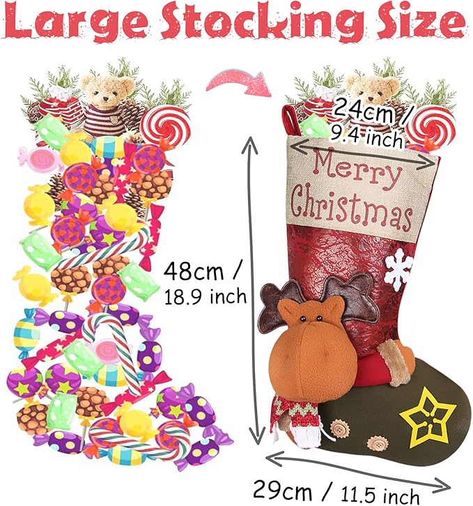 🌲Personalized cartoon Santa hanging stockings🧦