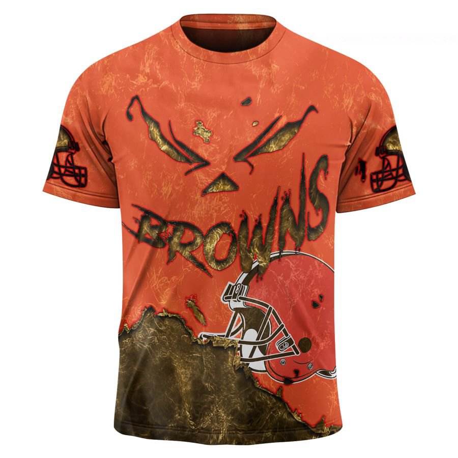 CLEVELAND BROWNS 3D HOODIE HALLOWEEN001
