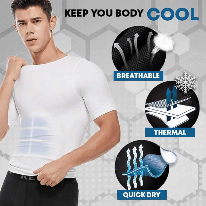 Men's Body Shaper Compression Workout T-shirt
