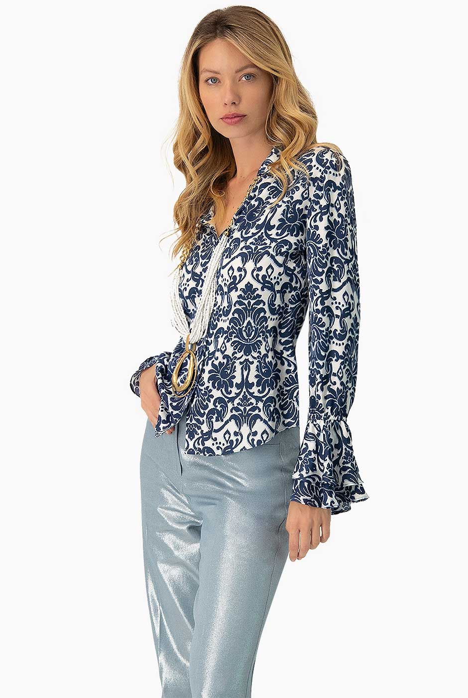 Blusa manga larga camisera