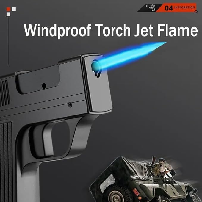 Windproof Lighter with Cigarette Case