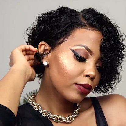 New AFFORDABLE CURLY BOB LACE FRONT BASIC CAP WIG
