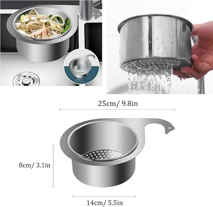 🔥HOT SALE 50% OFF🔥2025 New Swan Stainless Steel Drain Basket Sink Strainer