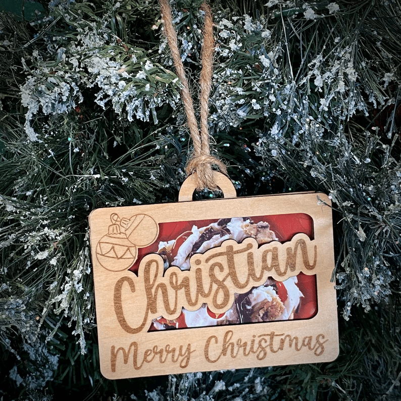 Personalized Christmas Gift Card Ornament
