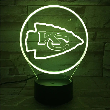 KANSAS CITY CHIEFS 3D LED LIGHT LAMP