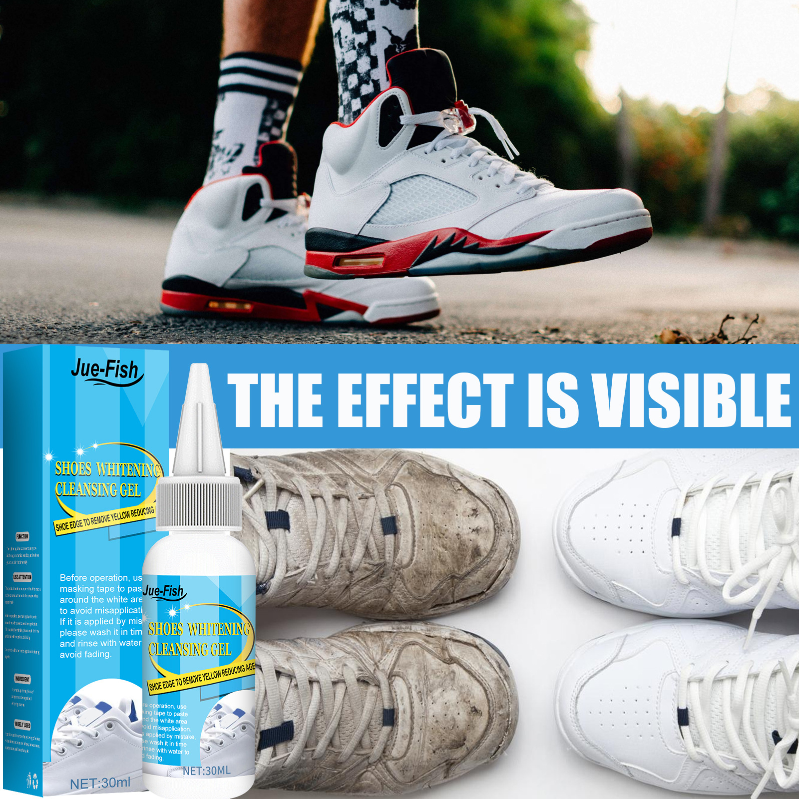 (🔥Last Day Promotion-SAVE 50% OFF)-Shoes Whitening Cleansing Gel-🔥BUY 3 GET 2 FREE