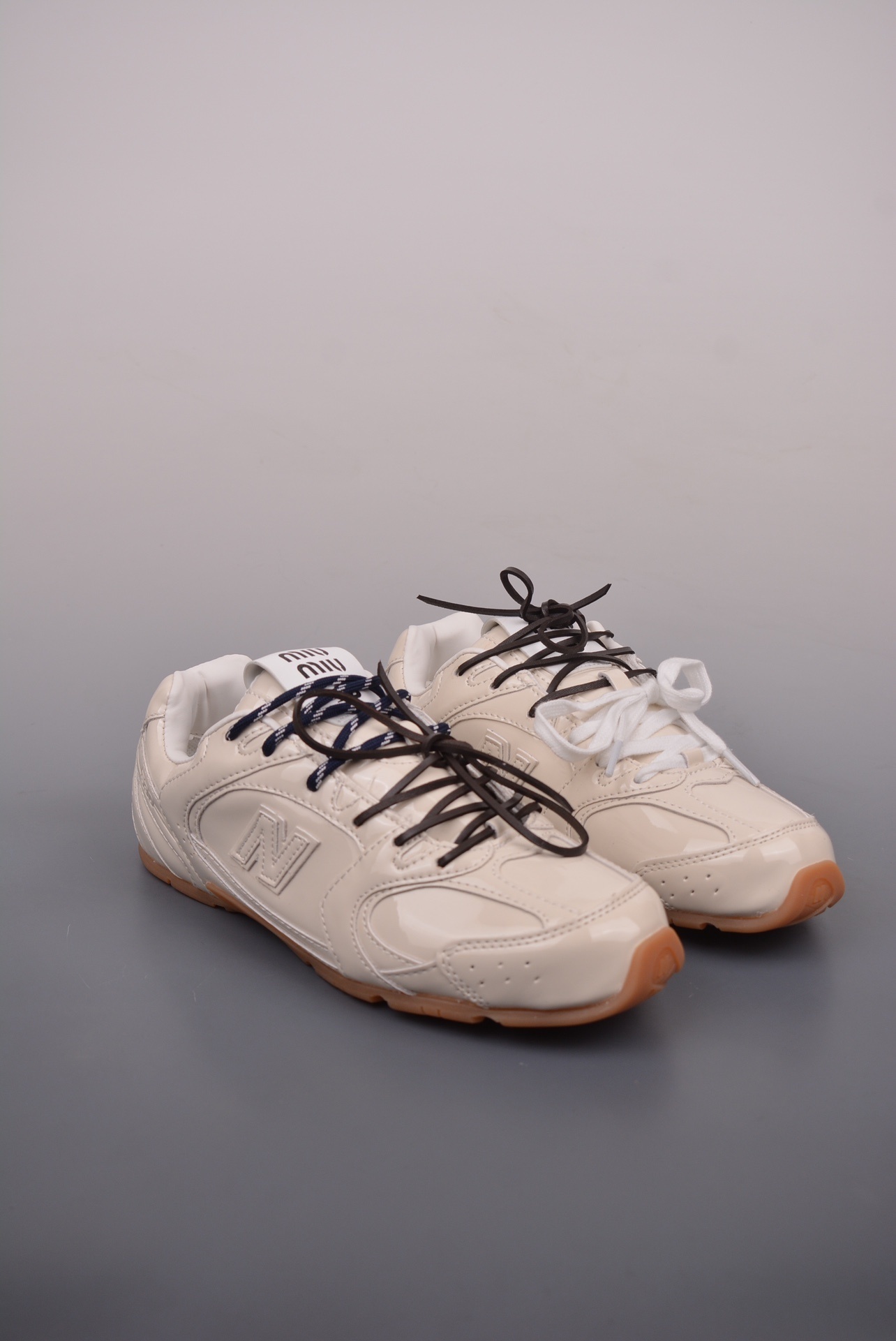 Miu Miu x New Balance 530 SL Leather Sneakers 