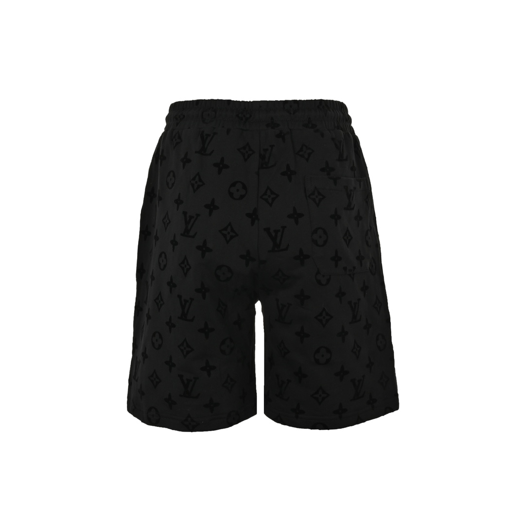 Louis Vuitton 24ss monogram flocked full print logo shorts