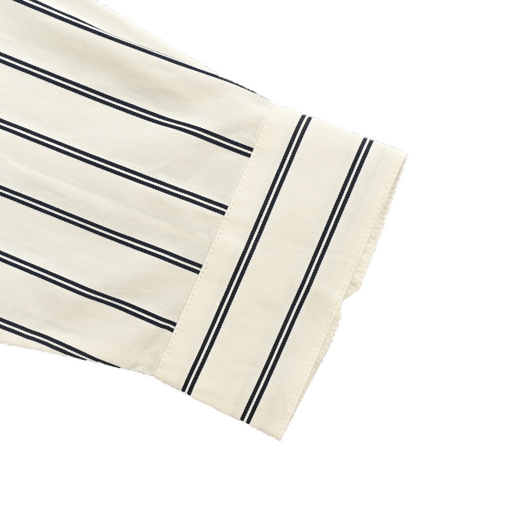 Dior 24Fw pocket embroidered striped shirt
