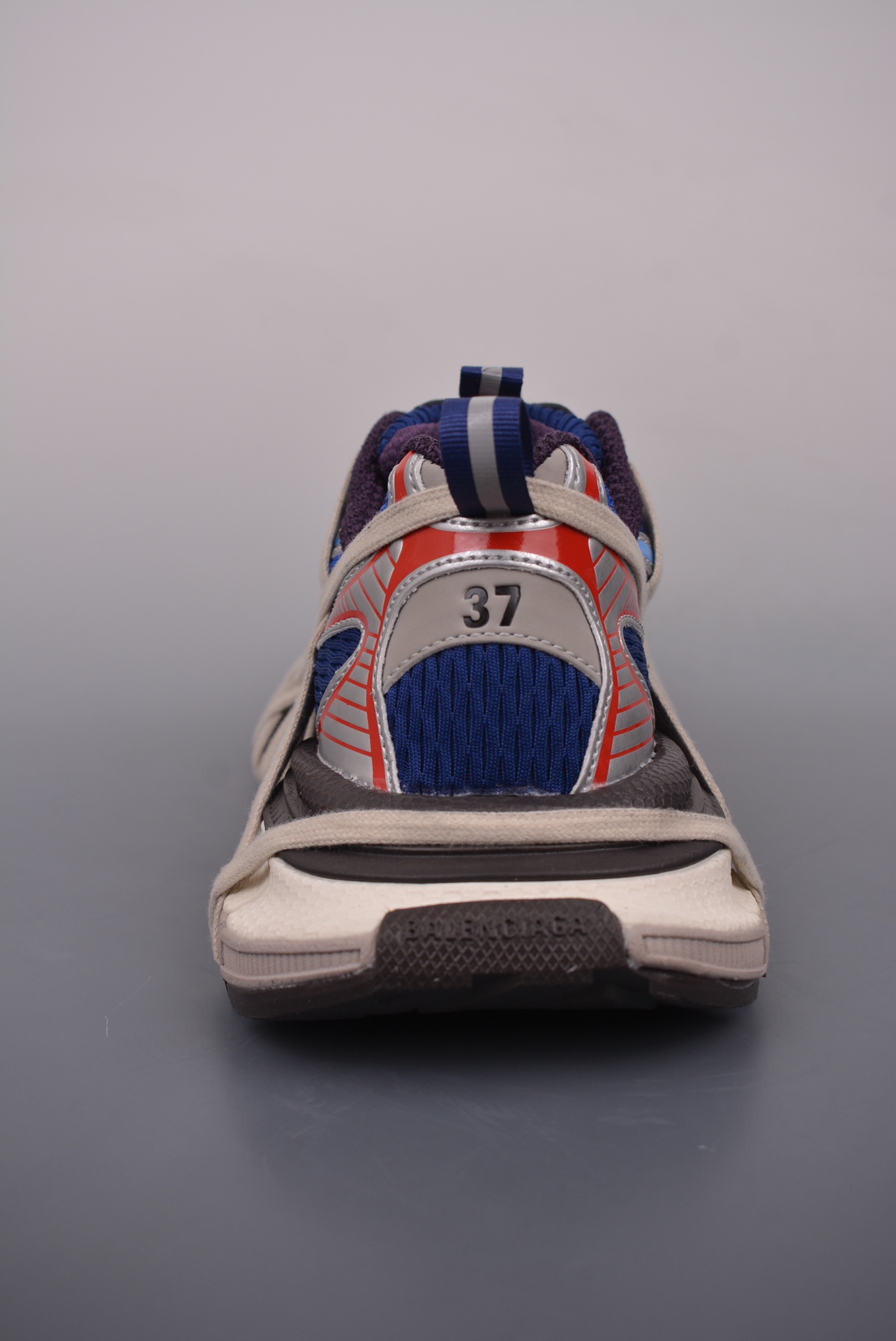 BALENCIAGA 3XL Extreme Lace Sneakers Dark Blue Red