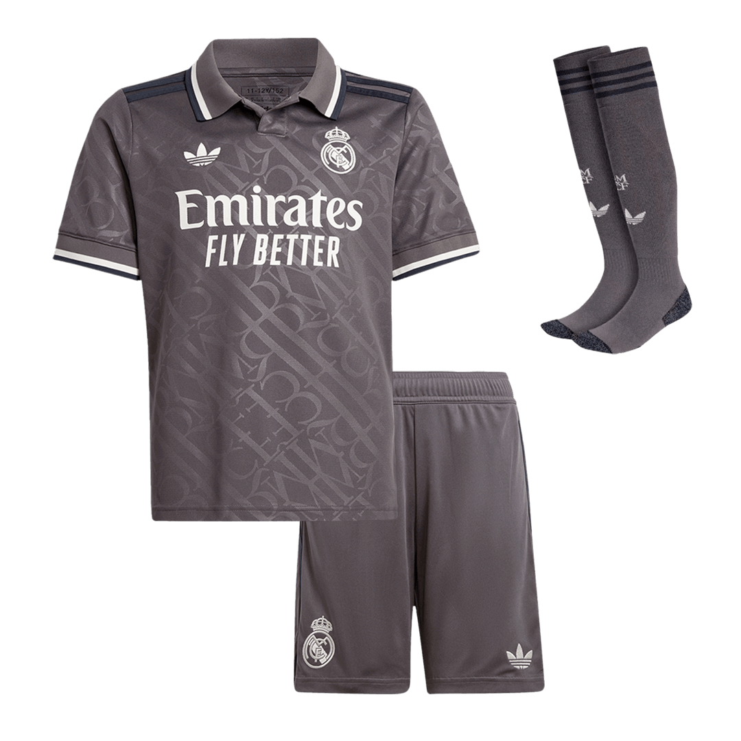 Real Madrid Third Away Kids Football Jersey Set (Shirt+Shorts+Socks) 2024/25
