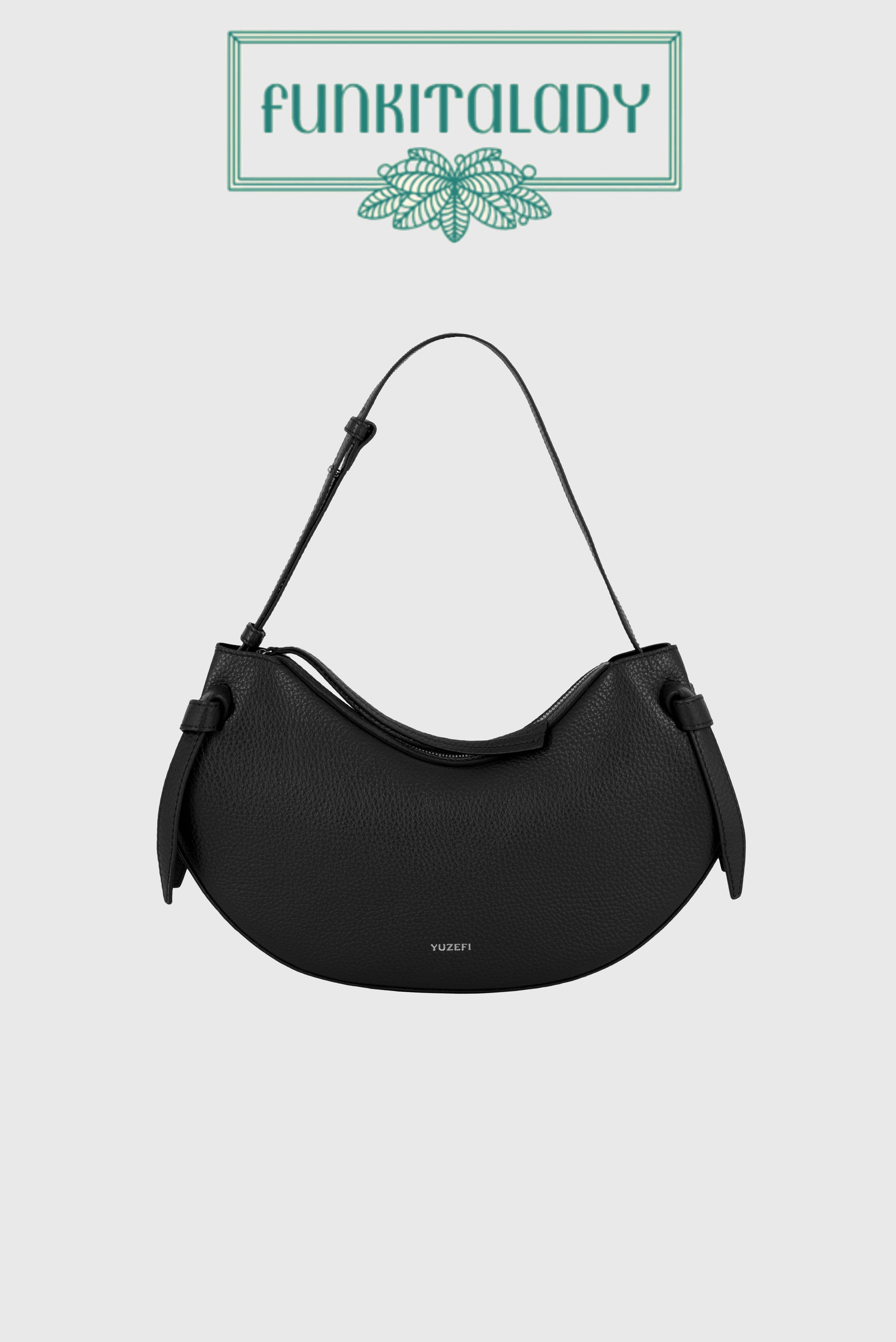 FORTUNE COOKIE - BLACK PEBBLE GRAINED LEATHER