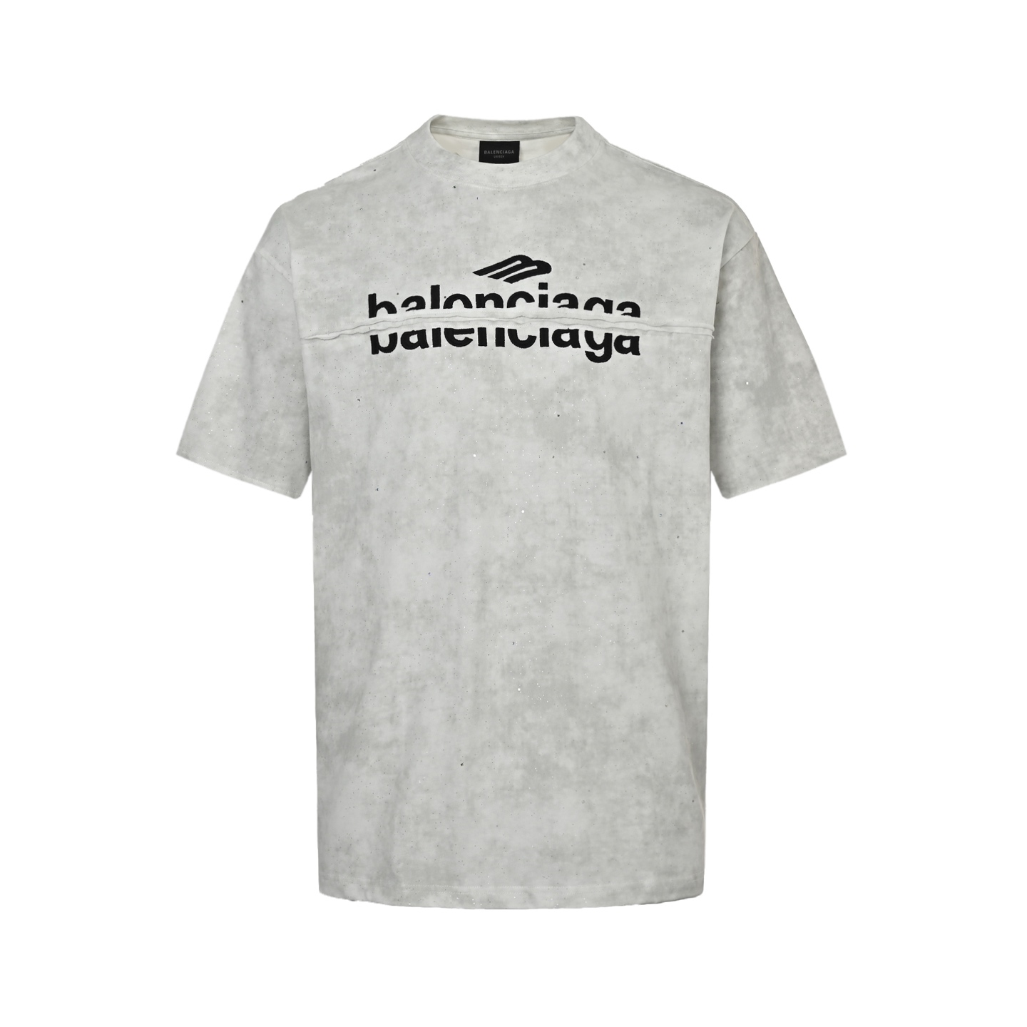Balenciaga 25ss rendering starry sky embroidered letter short sleeve
