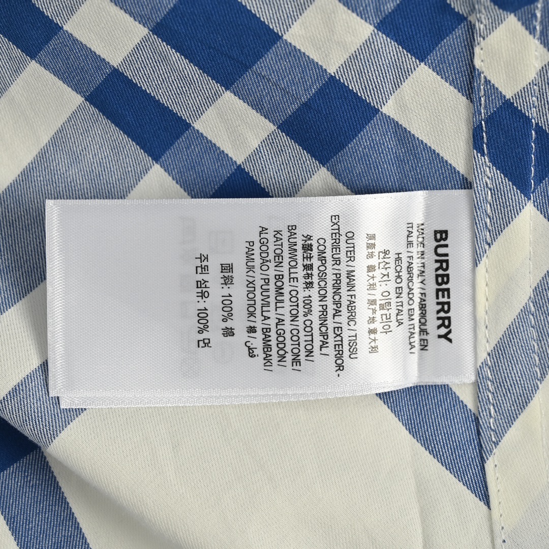 Burberry 24ss diagonal check long-sleeved shirt
