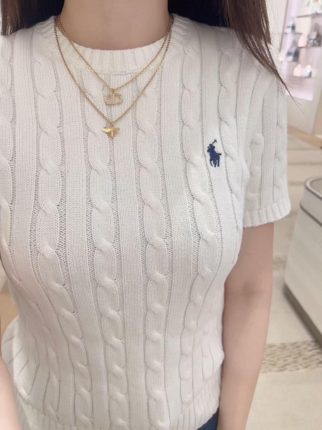 Dior Diamond CD Bee Double Necklace