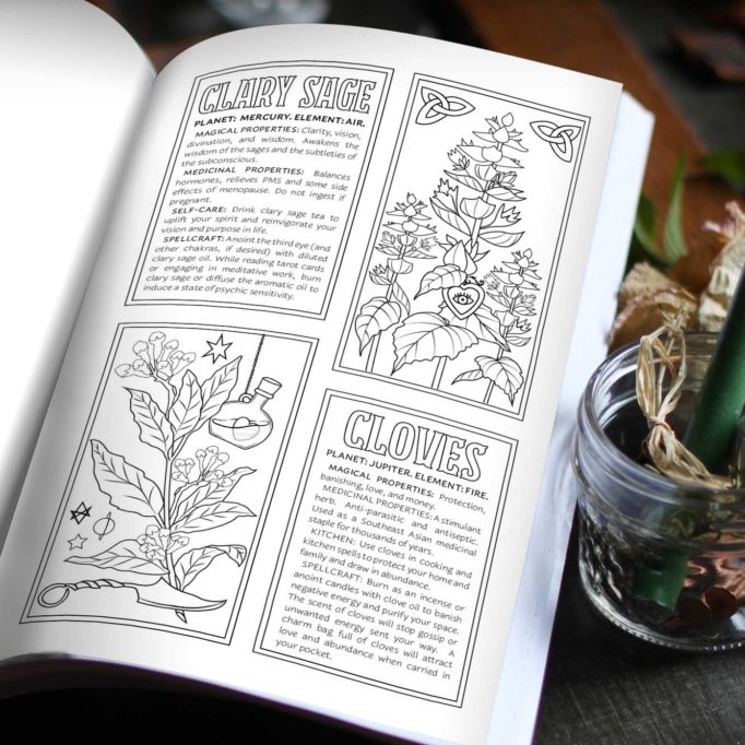 A Coloring Book of Herbal Magic - Green Witch's Herbal