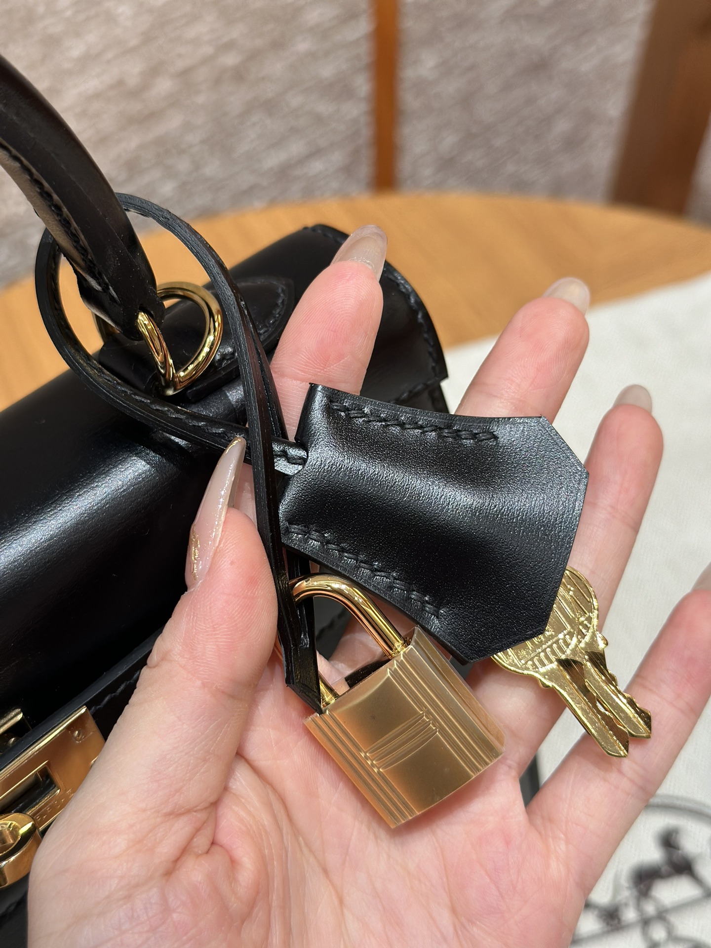 Hermès Kelly ck89noir handbag (handmade to order)