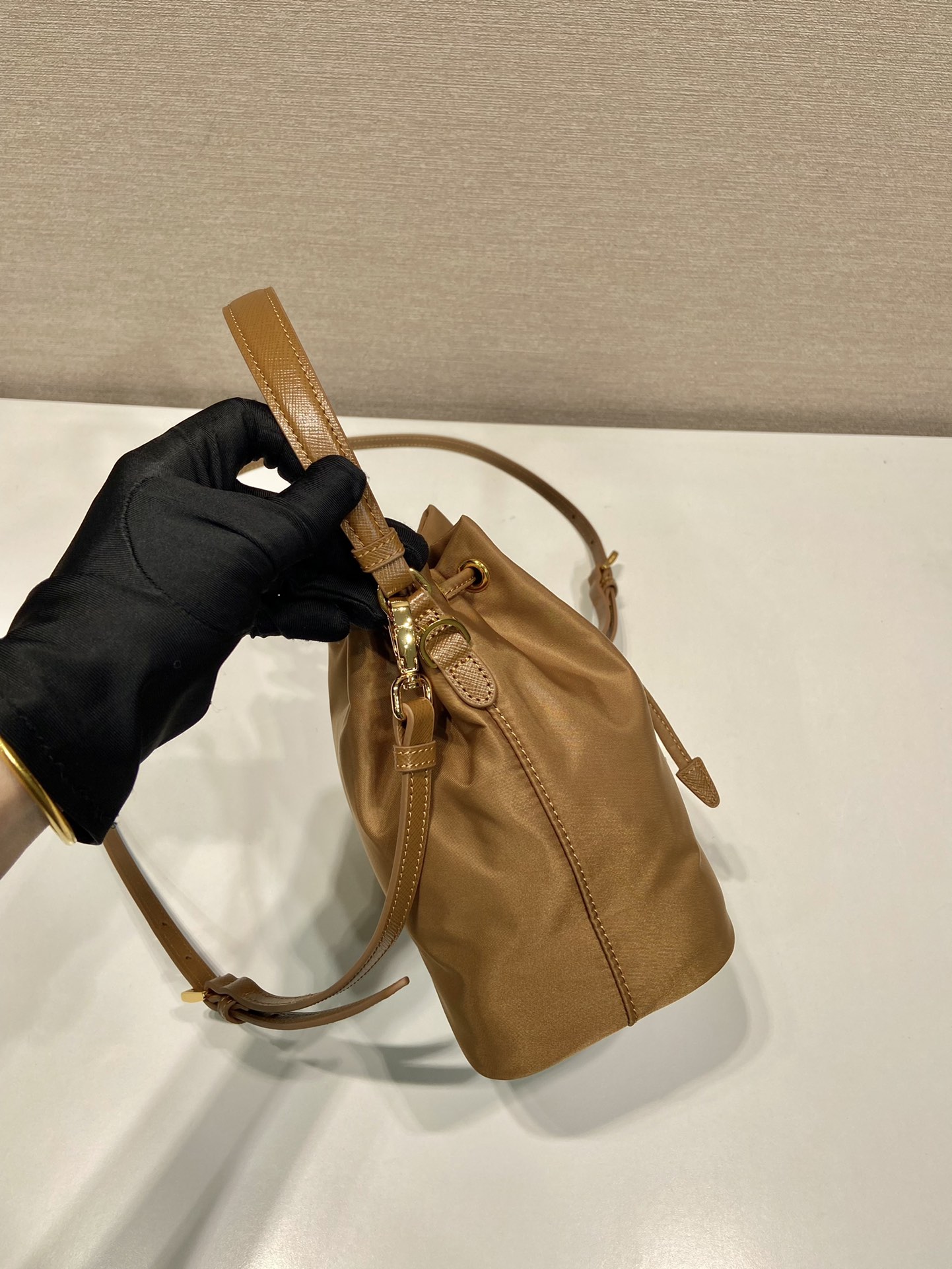 Prada Nylon Bucket Bag 1BE067