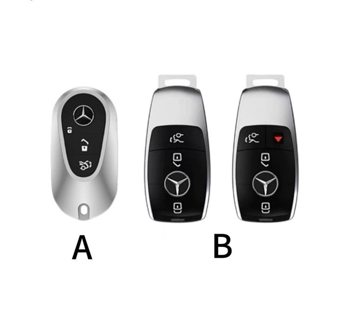 Buttons Genuine Leather Car Key