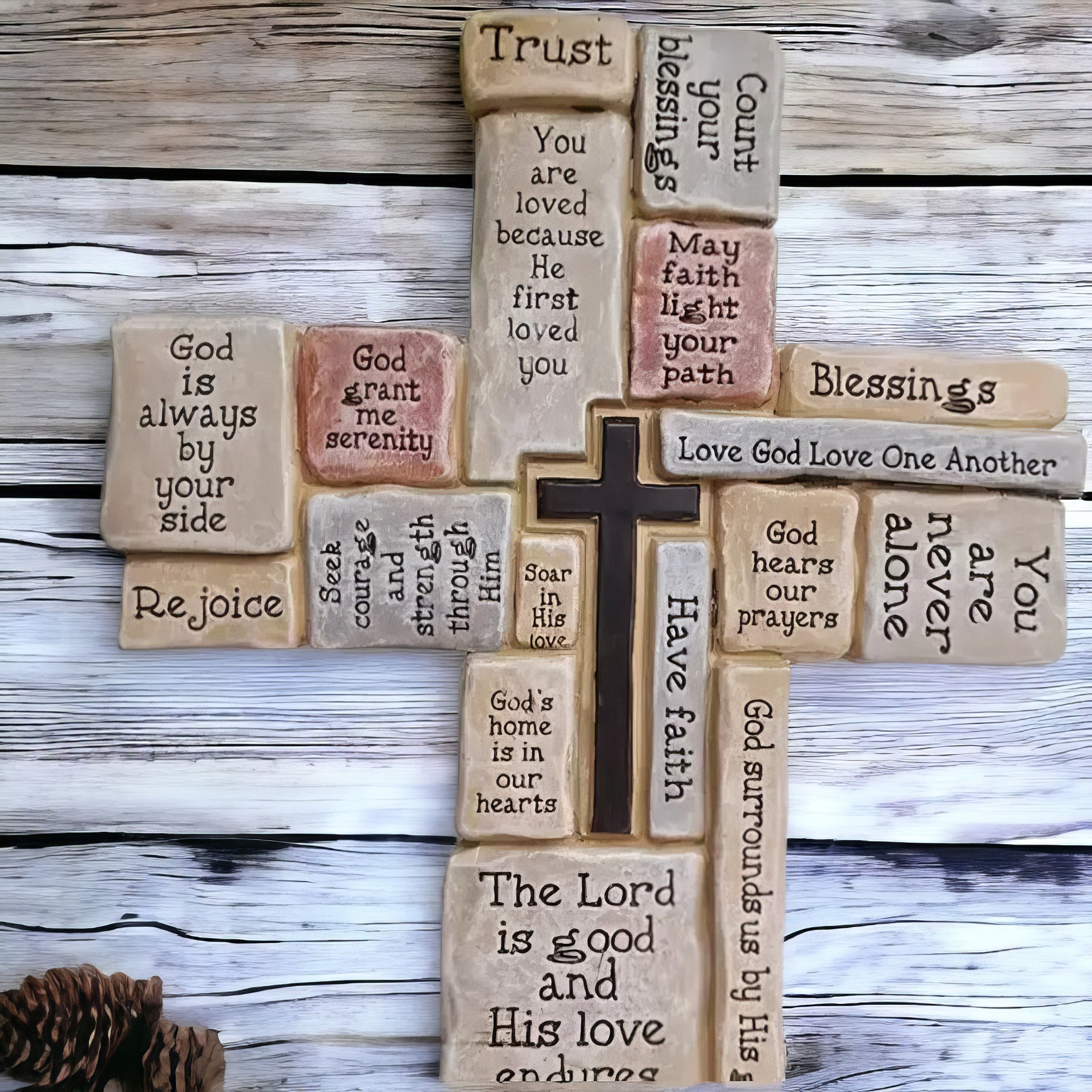 👍Last Day Promotion 50% OFF💥Jesus Faith Phrases Cross For Christian Gifts