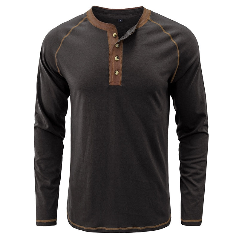 men's Henley Collar Shirt