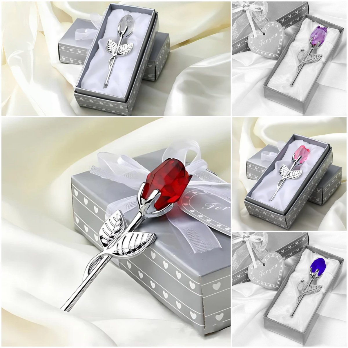 💖 Mother's Day Sale 49% OFF 💖Handmade Mini Crystal Rose Flower With Gift Box✨Buy 4 Free Shipping