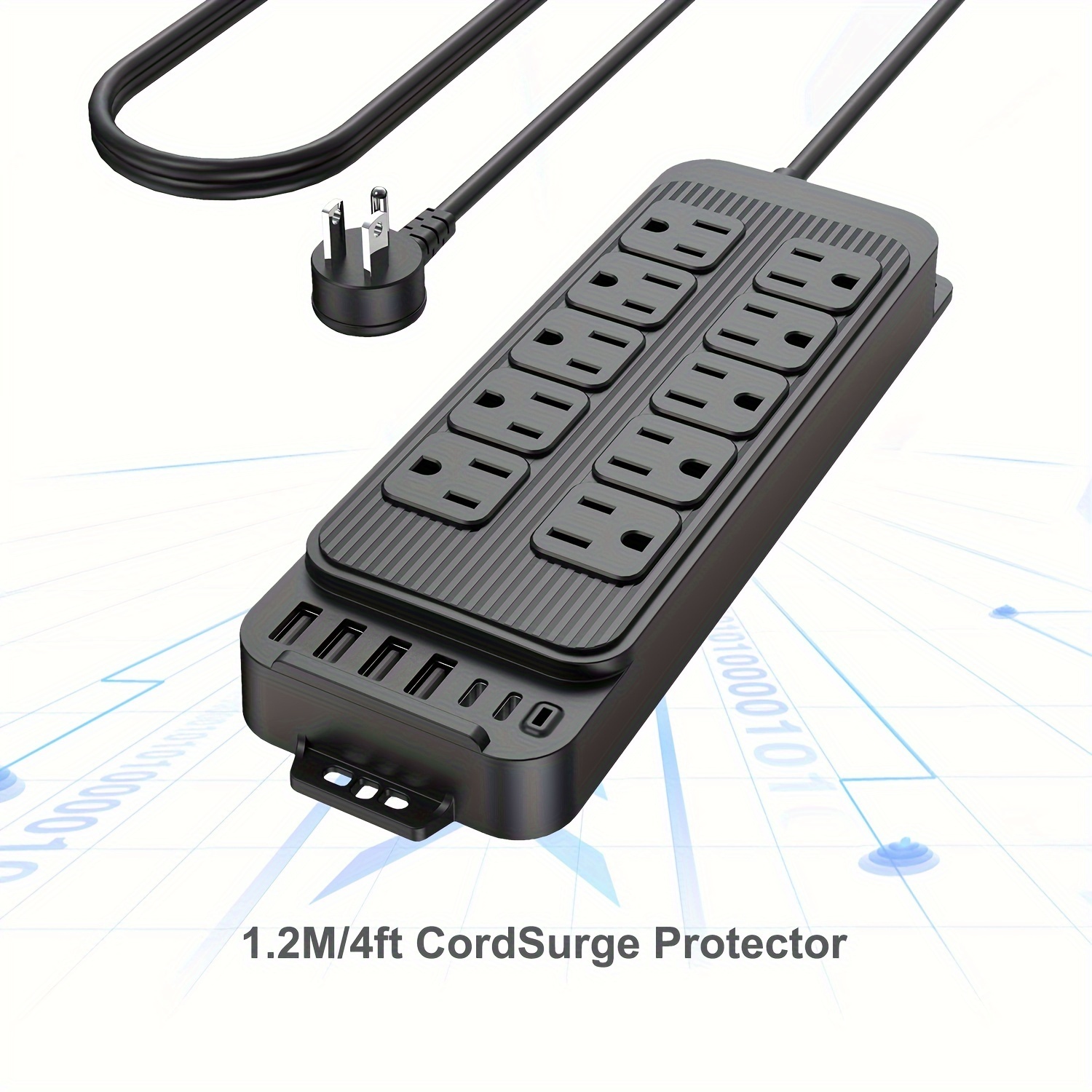 10-Outlet-Flat-Plug-Power-Strip-with-6-USB-Ports-(2-USB-C)