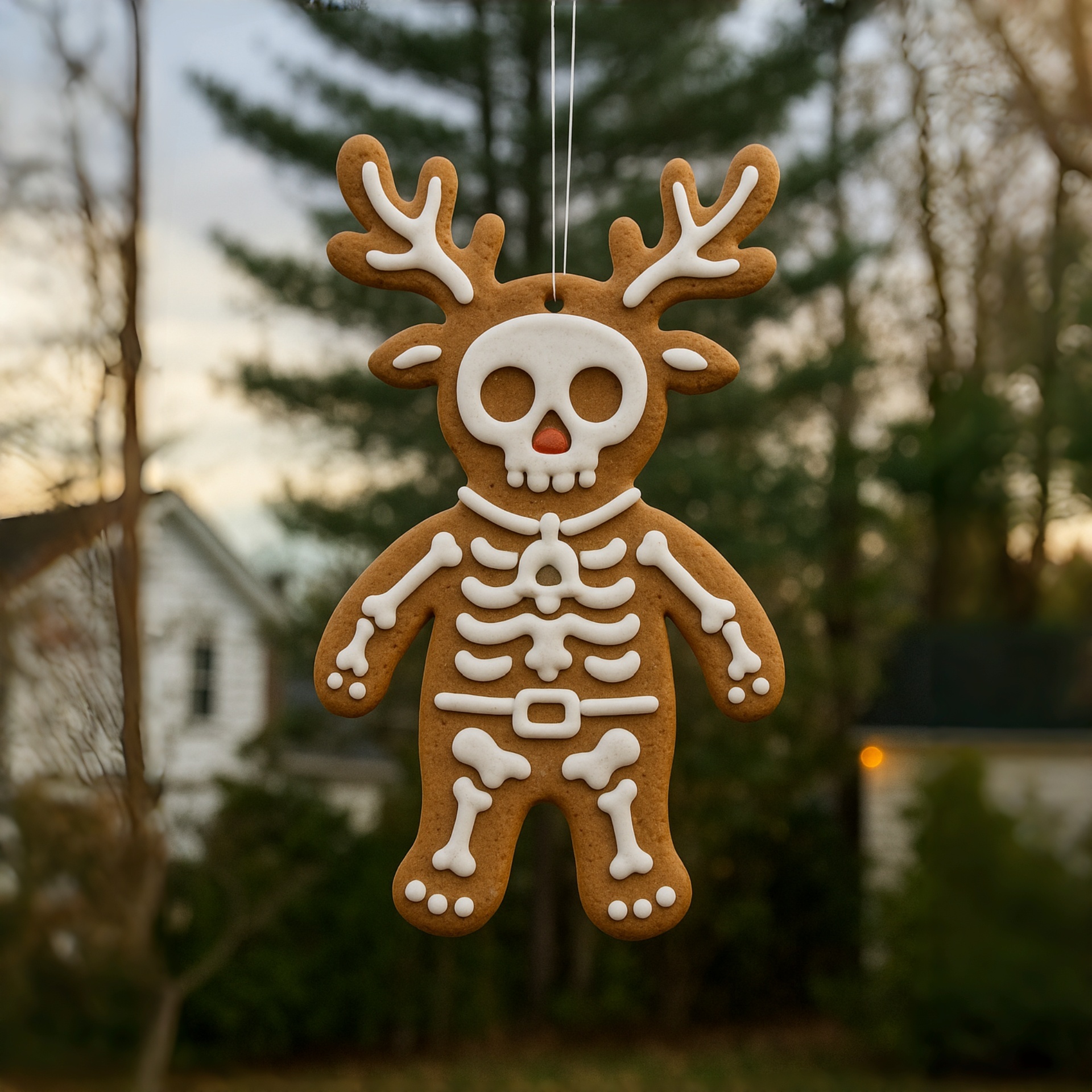 Christmas Gingerbread Skelton Ornament | Cute Christmas Spooky Decorations