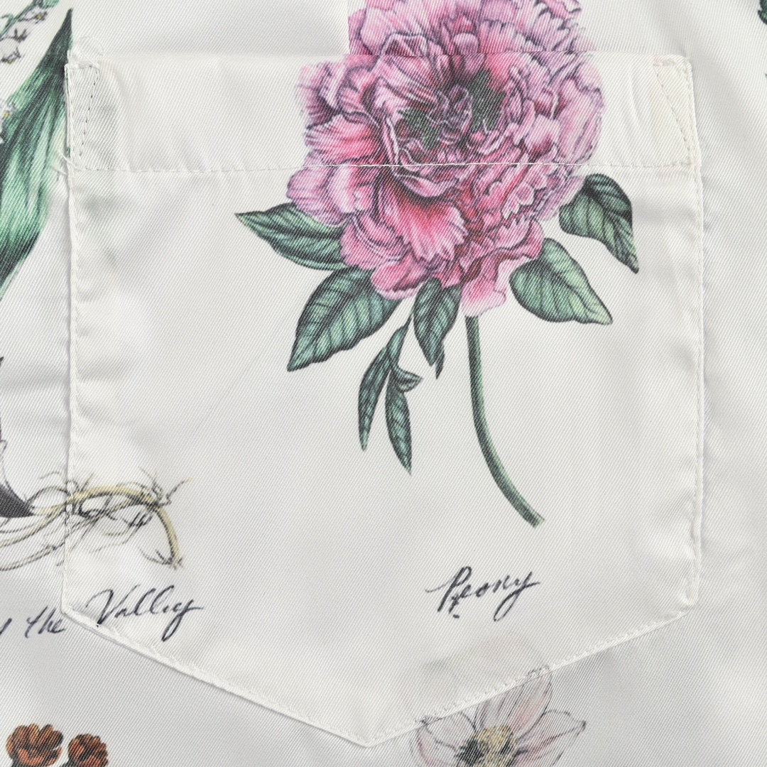 Dior 24ss floral silk shorts