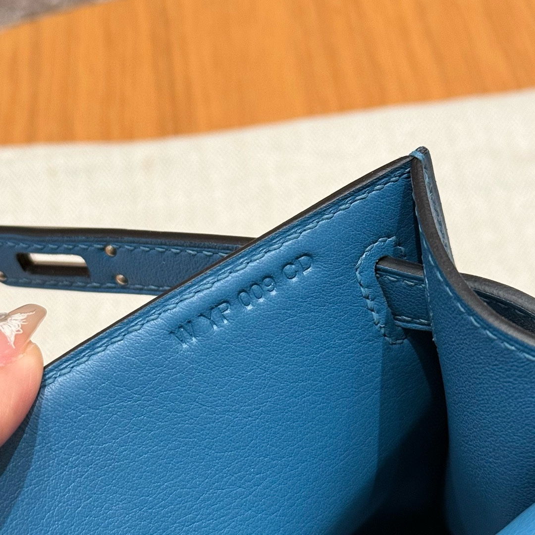Hermès Kelly Pochette 7WBlue izmir Handbag (Handmade to Order)