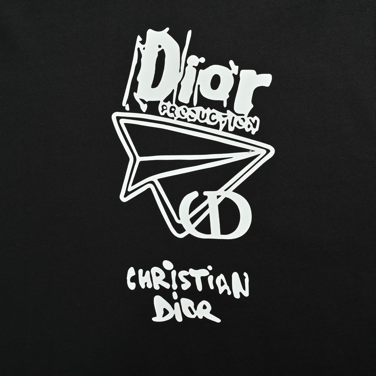 Dior 25ss paper airplane print short-sleeve shirt