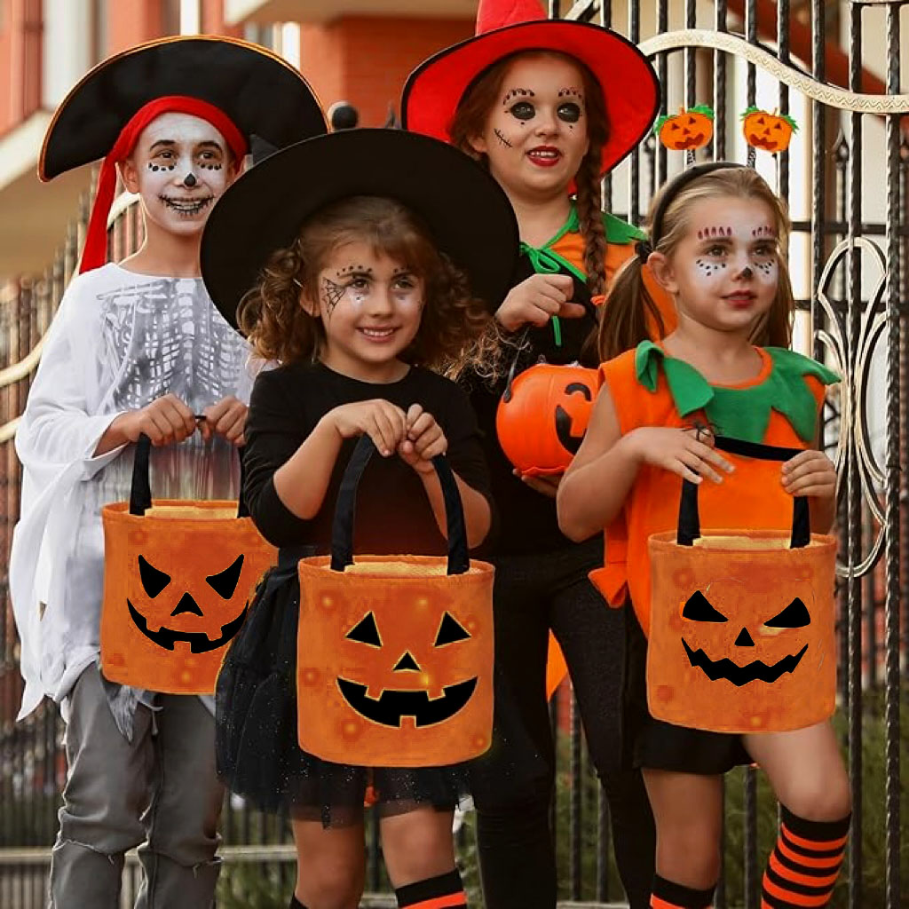 🔥Hot Sale🔥3 PCS-Halloween LED Light Up Trick Or Treat Bags