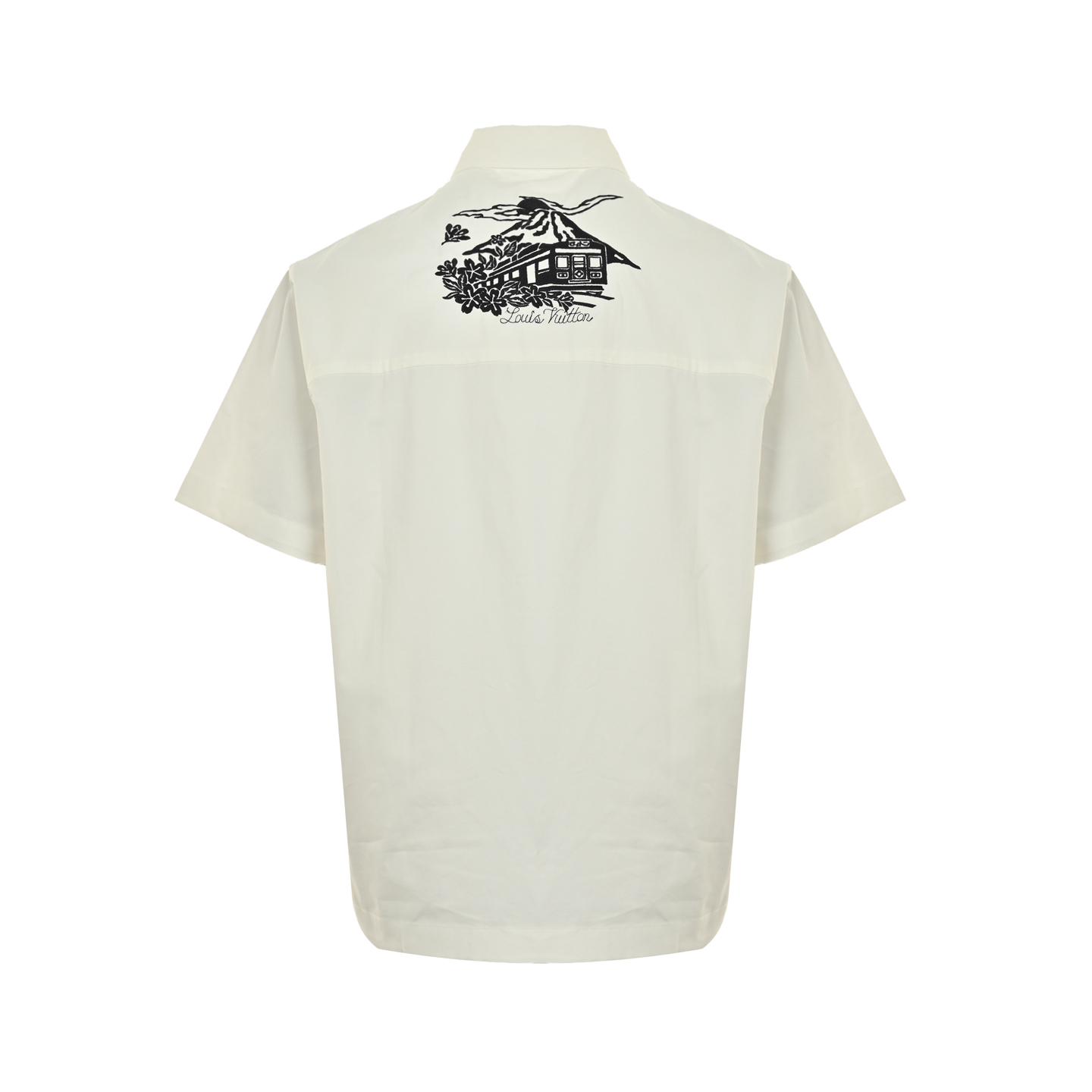Louis Vuitton 25ss short-sleeved shirt with embroidered monogram logo