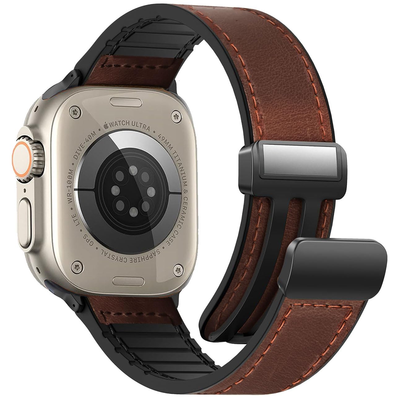 Magnetic Leather Bands Compatible with Apple Watch