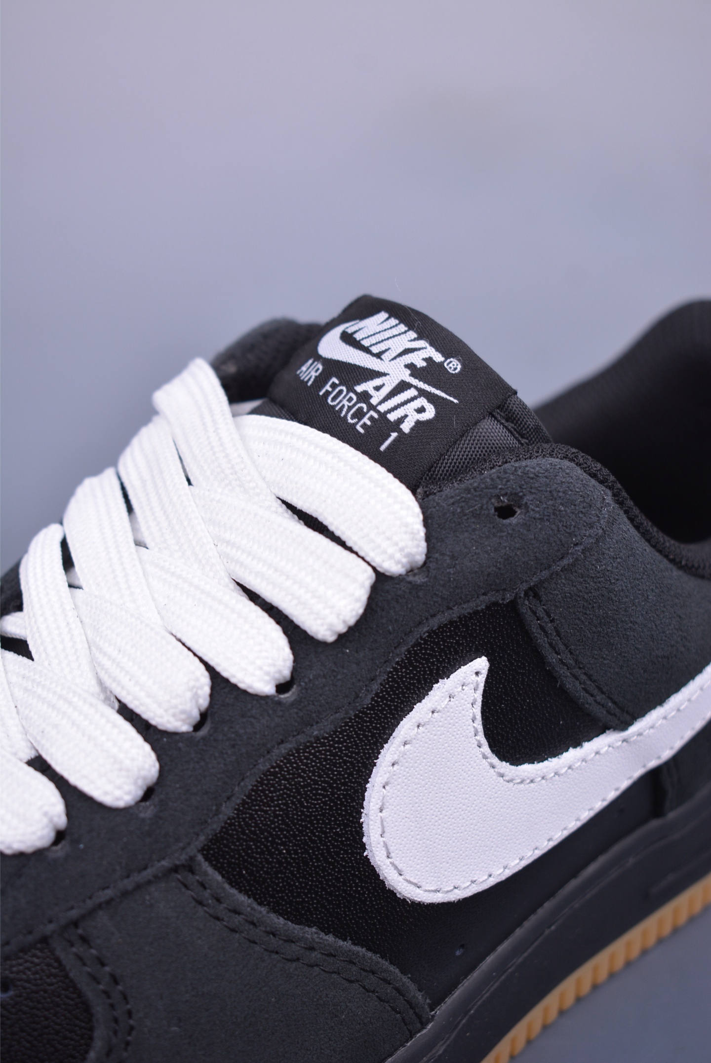 CDG x Nike Air Force 1 07 Low Sneakers Raw Rubber Black and White IB6388-004